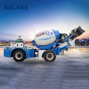 Camion malaxeur à béton autochargeur KELAKE bleu, malaxeur mobile avec moteur pour chantier de construction - Product Image 5