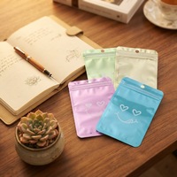 Sacs à bijoux refermables personnalisables en PVC, Mylar et feuille d'aluminium avec fermeture éclair, finition holographique, logo personnalisé - 100 pièces