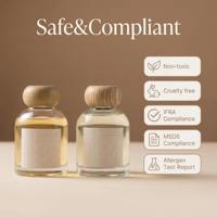 Diffuseur de parfum en verre artisanal sans BPA, écoresponsable, aux huiles essentielles naturelles, pour une fragrance d'ambiance sans flamme - 3