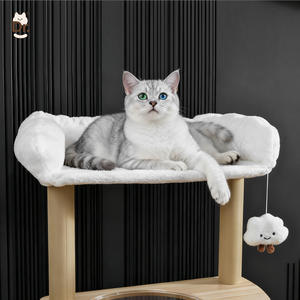 Modernes Holz Umwelt freundliches Katzen klettergerüst haus Integrierte kleine platzsparende Kapsel sprung plattform <span class=keywords><strong>Home</strong></span> <span class=keywords><strong>Cat</strong></span> Tree Toy Shelf - Product Image 3