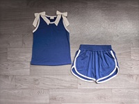 Précommande GSSO3825MZ – Ensemble d'été pour bébés et jeunes enfants : chemise verte et short en coton avec nœuds – Vêtements pour filles en gros