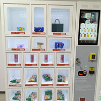 FOCUSVEND distributeur de cadeaux intelligent chanceux et aveugle automatique avec casiers de différentes tailles
