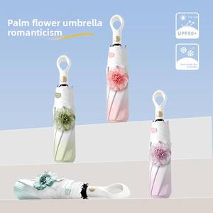 Ультра-легкий японский зонтик от солнца для женщин современный зонтик с автоматическим и полиэстеровым солнцезащитным кремом для путешествий - Product Image 2