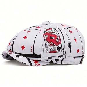 Gorra de Lona Estilo Newsboy con Estampado Vintage Británico 2024, Gorra de Moda - Product Image 2