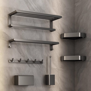 Juego de Accesorios de Baño de Lujo Moderno, Juego de Herrajes para Baño y Inodoro, Juego de Accesorios de Baño Antiguos de Aleación de Aluminio - Product Image 1