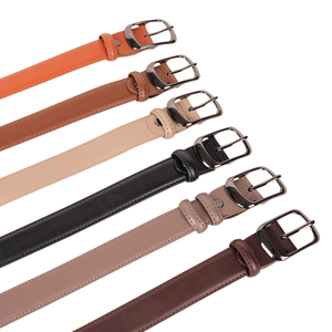 Cinturón de cintura de cuero genuino de piel de vaca fina clásica para mujer estilo informal con hebilla de aleación - Product Image 4