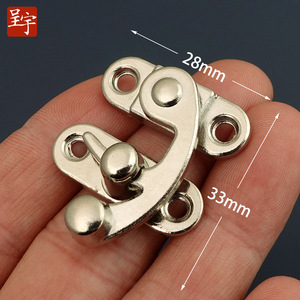 M759 Zinc Alloy Mini Horn <b>Latch</b> <b>Lock</b> 18 21mm Keyless Furniture <b>Lock</b> For Wooden Box Bag Hardware - Product Image 4