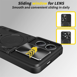 Funda Protectora para Teléfono con Anillo Magnético Deslizante y Diseño de Armadura a Prueba de Golpes, TPU+PC, para XIAOMI Poco <span class=keywords><strong>X8</strong></span> <span class=keywords><strong>Pro</strong></span> Max, Protección Total - Product Image 2