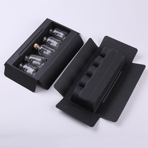 Biodegradable custom made black sugarcane pulp molded custom box insert