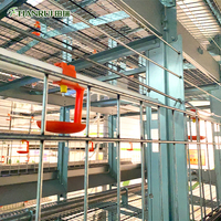 Cage de élevage de volaille 2 mp, outils agricoles et pleine couche pour élevage de volaille, poulet rehausseur, 128 oiseaux fournit aux normes 3d