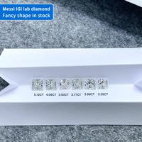 Diamant de laboratoire certifié IGI Messi en promotion, taille princesse carrée, couleur DEF, 3CT 4CT 5CT
