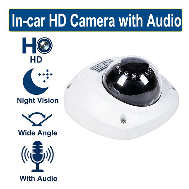 Professional 1080P AHD Vehicle Camera Audio Enabled Monitoring System Compact Dome Wide Angle Cam for School Bus Coaches ODM/OEM