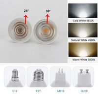 85-265V MR16 GU10 GU5.3 COB projecteur 12V dimmable 3W 5W 7W plafonnier tasse salon magasin de vêtements éclairage LED projecteur