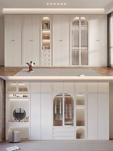 Armario de almacenamiento moderno para dormitorio de casa, armario seccional, guardarropa con armario lateral, armario de madera - Product Image 3