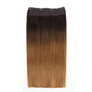 Extensiones de <span class=keywords><strong>Cabello</strong></span> con Clip, Color Rubio <span class=keywords><strong>Miel</strong></span> <span class=keywords><strong>Oscuro</strong></span> Degradado, <span class=keywords><strong>Cabello</strong></span> Europeo Liso de 100g, 8-24 Pulgadas, Puntas Gruesas y Abundantes, Venta al Por Mayor de Fábrica - Product Image 4