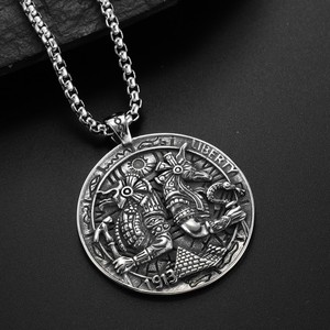 Collar Retro Anubis Shenyuan, Colgante de Acero Inoxidable 304, Cabeza de Lobo de la Muerte del Antiguo Egipto, Estilo Punk, Unisex - Product Image 4