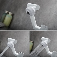 Robinets de lavabo intelligents en laiton blanc à rotation de 1080 avec affichage de la température