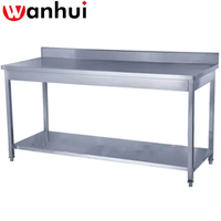 Table de travail pliante en acier inoxydable pour restaurant, pour cuisine