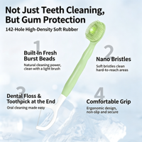 Kit de Soins Bucco-Dentaires Tout-en-Un avec Dentifrice Intégré, Fil Dentaire, Cure-Langue, Étui Compact pour Adultes, Hôtel, 26 Pièces/Sac