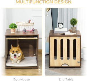 Möbel Stil Holz Hunde kiste Beistell tisch mit abnehmbarer Tür Modernes Holz Hundehütte Kiste Bett mit Kissen - Product Image 4