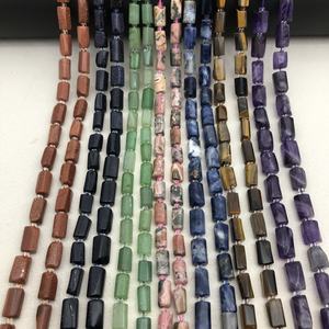 ลูกปัดหินธรรมชาติทรงกระบอกขนาดเล็ก 8x12 มม. ขอบตัดเหลี่ยม สำหรับทำเครื่องประดับ DIY วัสดุทำเครื่องประดับ ลูกปัด<span class=keywords><strong>พลอย</strong></span>หลวม - Product Image 4