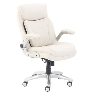 PU Leather Flip-up Arms Adjustable Tilt Angle Big and Tall Lumbar Support Height Adjustable Swivel Ergonomic Office Chair