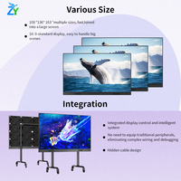 Écran tactile interactif intelligent professionnel 4K couleur pour conférences, animations graphiques pour magasins de détail et bureaux
