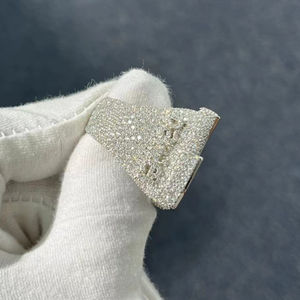 Hip Hop S925 argent Sterling Punk mode alphanumérique personnalité anneau pour enfants personnalisé Moissanite ensemble pour toujours étoile pour - Product Image 4