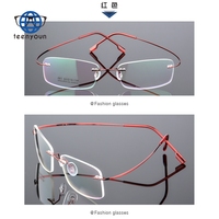 Kacamata Optik Tanpa Bingkai Teenyoun 2024, Bingkai Kacamata Logam Ultra Ringan dari Paduan Titanium, Kacamata Optik