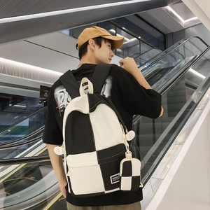 NANA BAG Color Blocking <b>Backpack</b> 15 Inches <b>School</b> Education For Girls Students - Product Image 2