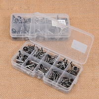 DORISEA 27516 Anneau en céramique 80 pcs/boîte Anneaux guides de canne à pêche noirs 1.5mm-3.5mm Tip Tops Kit de réparation pour outils de pêche