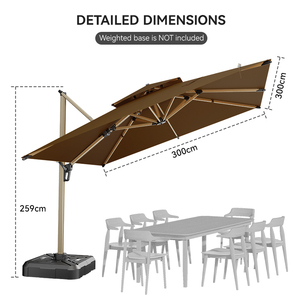 Sombrillas de Patio Plegables Impermeables de Primera Calidad Personalizadas, Diseño de Doble Techo <span class=keywords><strong>para</strong></span> Terraza - Product Image 2