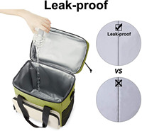 Ibeiker personnalisé 24 canettes de bière pique-nique boîte sac étanche alimentaire congelable sac à bandoulière 24L isolé thermique sac isotherme isolation