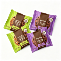 Sachet en plastique thermoscellé personnalisé avec impression sur le dos pour l'emballage individuel de biscuits, de gâteaux et de snacks