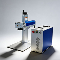 Nouvelle machine de marquage laser à fibre divisée de haute précision - Système de gravure sur métal et plastique de type banc de travail à refroidissement par air 20W/30W/50W