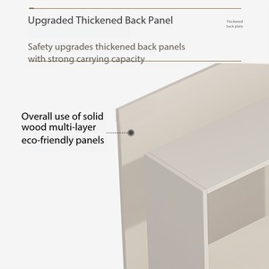 <span class=keywords><strong>Armario</strong></span> Moderno Blanco de Alto Brillo con Tiradores Negros y Estantes de Exhibición, <span class=keywords><strong>Armario</strong></span> Empotrado, Almacenamiento Personalizado para Dormitorio - Product Image 6