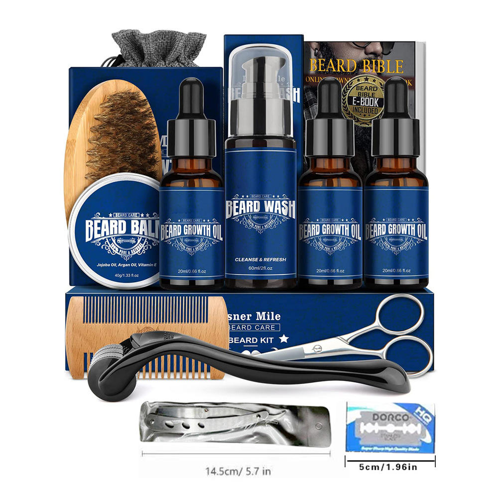 ชุดโกนหนวด 12 ชิ้น พร้อมมีดโกนและใบมีด