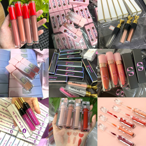 Vendeur de gloss en gros ensembles de rouge à lèvres liquide mat rouge foncé rouge à lèvres violet foncé brun rouge tache à lèvres étanche - Product Image 6