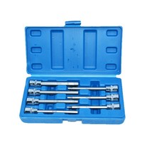 Jeu de douilles Torx extra longues de haute qualité, 7 pièces/ensemble, 3/8 pouces, T25 T30 T40 T45 T50 T55 T60, outils à main