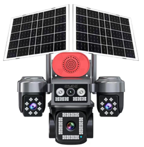 Cámara Solar WiFi con Seguimiento Automático Humano, Pantalla Dividida en 4, Alarma con Bocina, Luz Intermitente Roja y Azul, Impermeable, Hieasy Villa Surve - Product Image 3