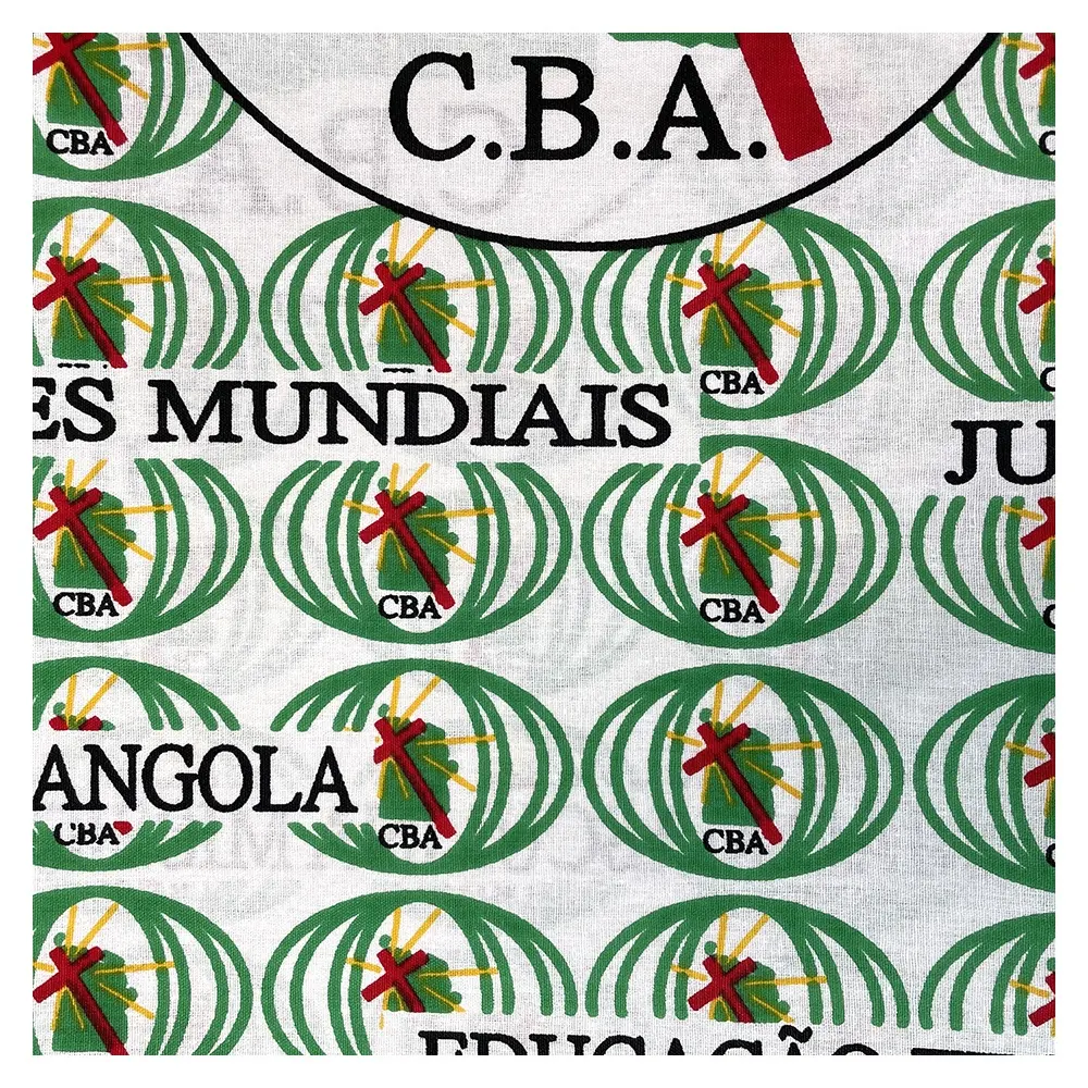 Burkina Faso Aanpassen Logo Fabriek Batik Stof 100% Polyester Afrikaanse Wax Print Voor West Afrikaanse Markt