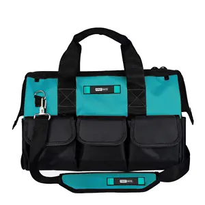 Túi tổ chức công cụ đa túi 18 inch đóng túi Công cụ lưu trữ miệng rộng hàng đầu với dây đeo vai có thể điều chỉnh