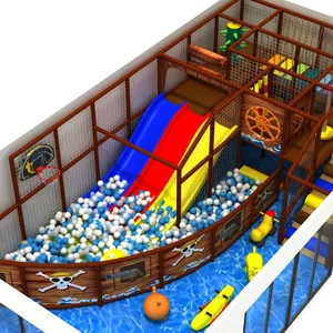 Qilong nice design pirata navio temática infantil parque de diversões, equipamentos de jogo interno