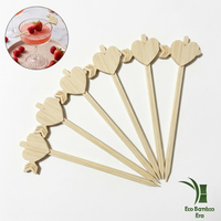Brochettes décoratives en bambou de qualité alimentaire EC1935 DGCCRF, thème Noël, fourchettes à fruits, pics à cocktail pour événements et bars