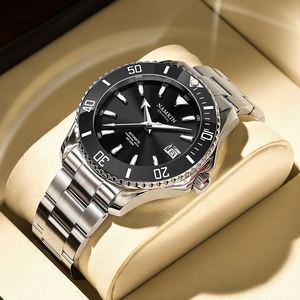 Montre mécanique pour homme en acier inoxydable, style simple et personnalisé - Product Image 1