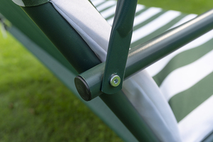 เก้าอี้ชิงช้าลายแถบสีเขียวและสีขาวสำหรับ<span class=keywords><strong>3</strong></span>คนโครงเหล็กโพลีเอสเตอร์ - Product Image 4