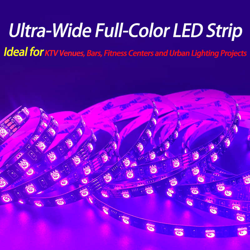 Flexible LED 3535RGB Narrow Board Light Strip 10m Multi-Color Temperature IP20 Rated Dimmable 24V Home Use
