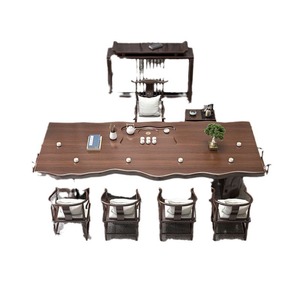 Juego de Mesa de Té de Madera Maciza, Estilo Zen Chino Moderno, Duradero, para Uso en Restaurantes - Product Image 5