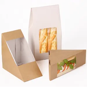 Boîte à sandwich triangulaire en plastique, coffret d'emballage