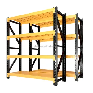 Regal-Rack-Einheit individualisiertes Hochleistungsregal 300 kg Schicht Garage schwarz 4 Stufen Warenlager Aufbewahrung Metallstapelung
